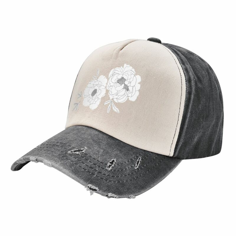 Peony Pattern - Flower Line Art berretto da Baseball foam party Hat cappello da pesca protezione solare berretto sportivo presa da spiaggia da donna 2024 da uomo