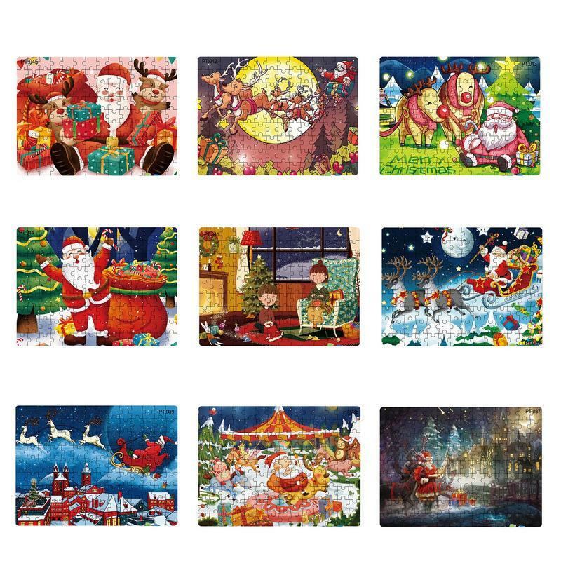 Cenário Personagem Jigsaw Puzzle para Crianças, Brinquedos Anti Fade Papelão, Presentes De Natal, Fornecimento De Decoração