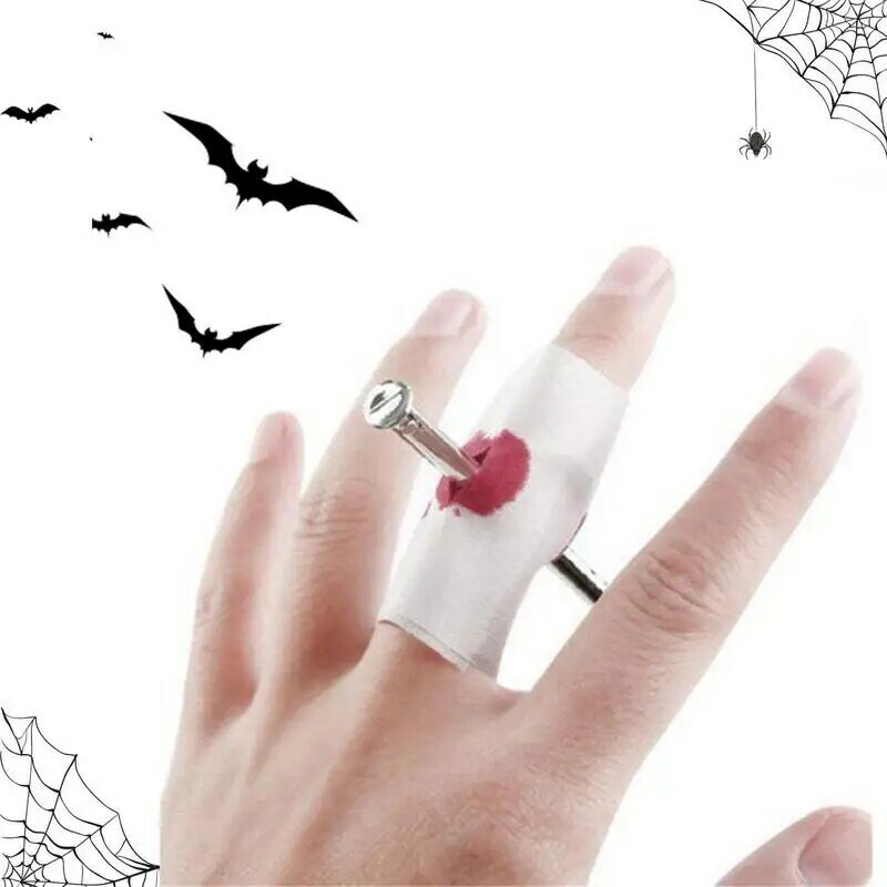 Nail Through Finger Trick Creative Halloween Prank Toys Bloody Nail Thru Finger Prank For Prank Party April Fools Day And