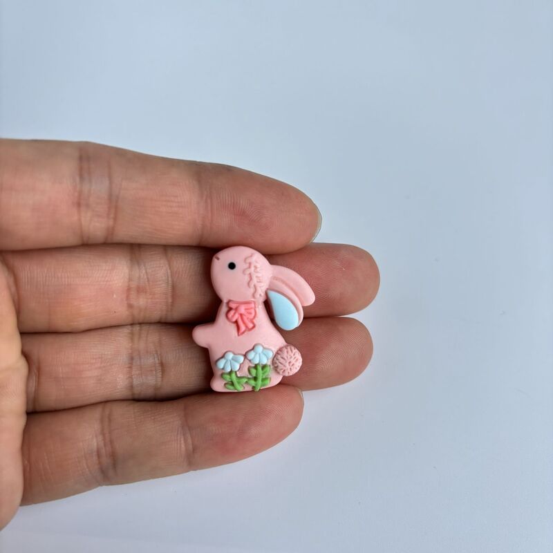 10 piezas de resina de conejo animal se pueden usar como pendientes, pinzas para el pelo, pulseras de llavero DIY, colgantes y accesorios de joyería
