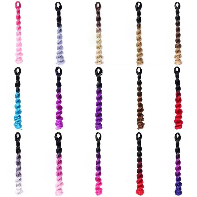 Synthetic Deep Wave Braids High Temperature 6 Colors Water Wave Braiding Braids Hair Extensions