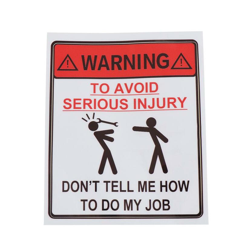 2PCS Reflective Serious Waterproof Car Sticker Dont Tell Me How To Do My Job Warning