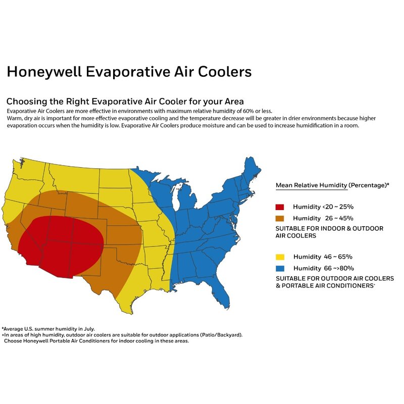 Honeywell 525-729cfm tragbarer Verdunstung kühler, Lüfter und Luftbe feuchter mit Eisfach und Fernbedienung, cl30xcww, weiß