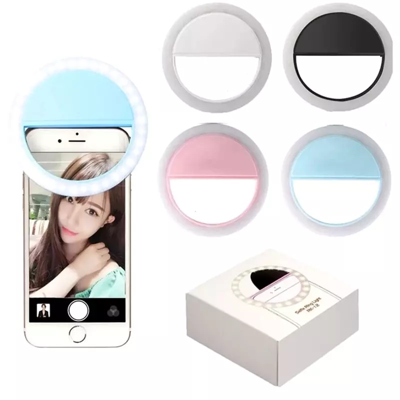 Tragbare wiederauf ladbare Handy LED Ring Live Beauty Füll lampe Selfie kabellose Aufladung Füll licht für Smartphone