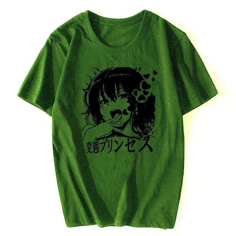 Nuova T-Shirt Manga Tee Anime Sexy Face Kimochi Comics Full Size new Funny Print T Shirt uomo Hot Brand tees