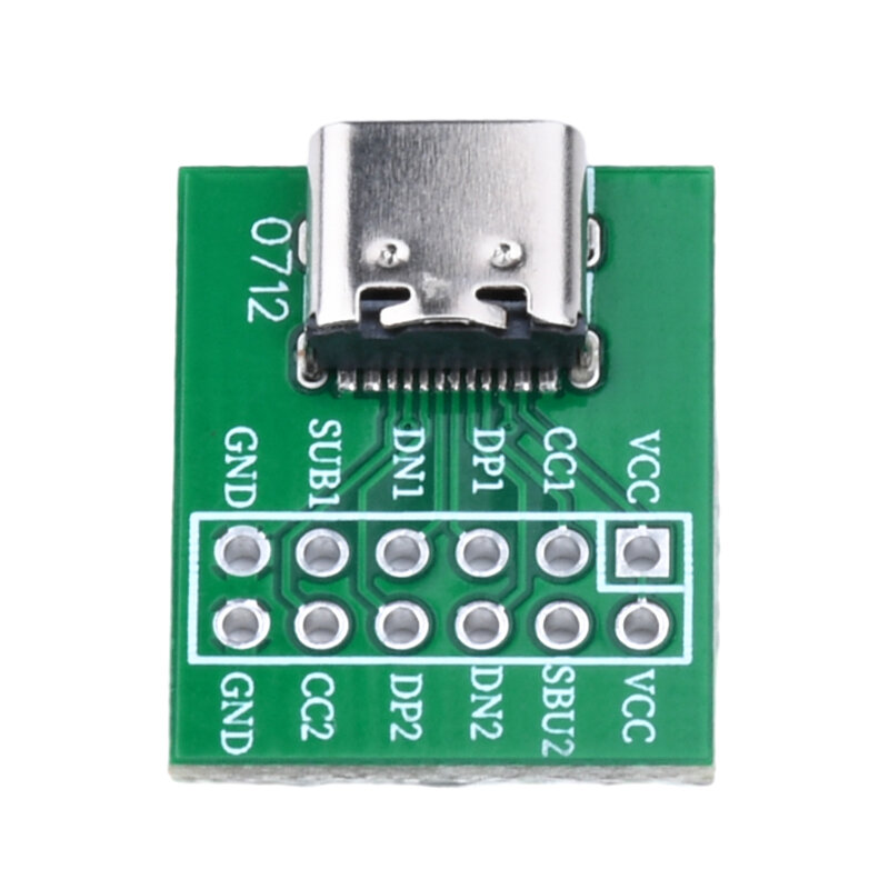 TYPE-C Femelle Test Board USB3.1 16P à 2.54 Haute Courant Puissance Adaptateur Conseil Module pour Arduino DIP Femelle Siège B-type Adaptateur