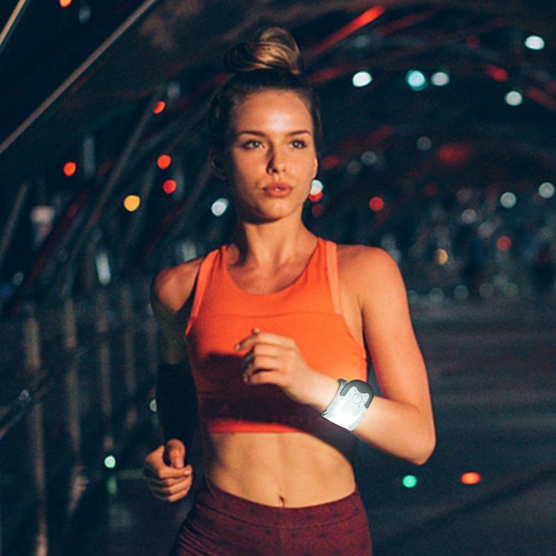 LED Armbands For Running Reflective Waterproof High Brightness USB Rechargeable Running Light Armband Light Up Bands Running