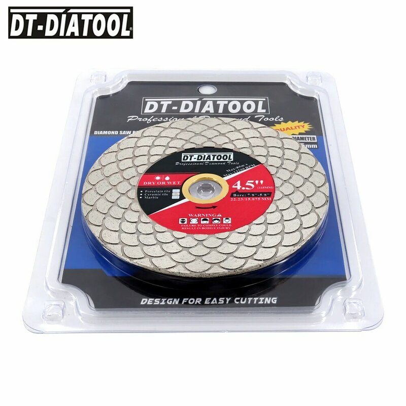 DIATOOL 1 шт. 115/125 мм Веерообразный двусторонний дисковый пильный диск для алмазной резки и шлифовки для плитки керамики фарфора мрамора