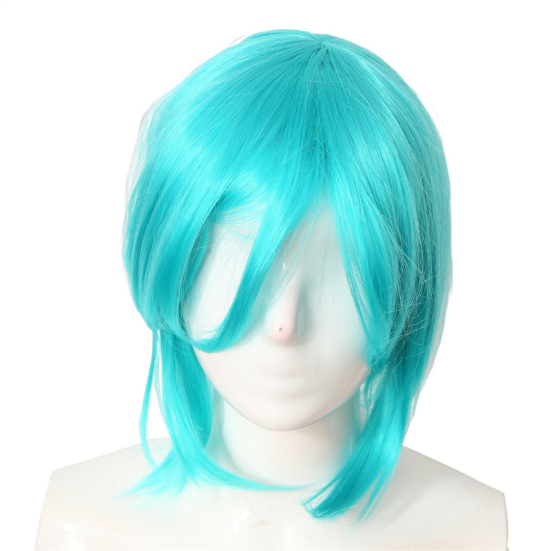 Cosplay Green Double Ponytail Long Wig Hatsune Miku Anime Wig Tiger Mouth Clip Double Ponytail Wig for Cosplay Party