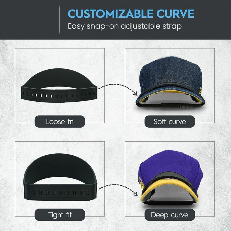 Convenient Shaper Hat Brim Bender with 9 Brim Curve Hat Shaper Hat Curve Bender Plastic Reusable Hat Curving Band Baseball Caps