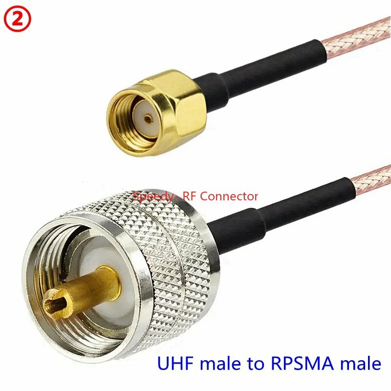 Cable RG316 PL259 SO239 UHF macho hembra a SMA RPSMA macho hembra conector RP-SMA a PL-259 SO-239 UHF baja pérdida entrega rápida