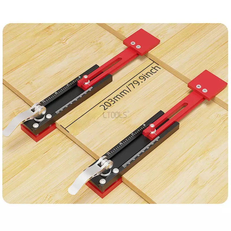 1 Set Wall Panel Install Tool Precision Gecko Gauge Aluminum Adjustable Stepped Board Install Jig with Metric Inch Double Scale