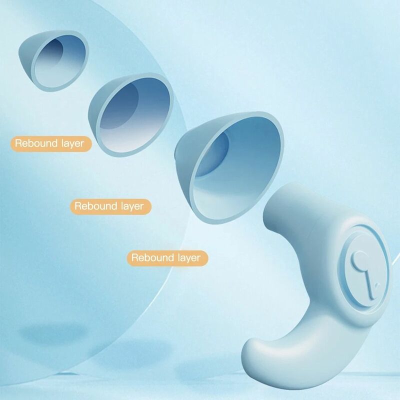Bouchons d'oreille réutilisables anti-bruit en silicone, protection d'oreille de natation étanche, blocage du son doux