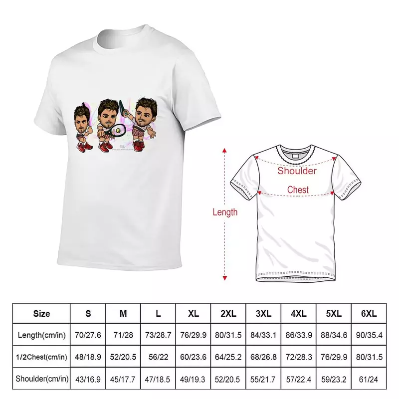 Stanislas Wawrinka T-Shirt Anime Kleding Plus Maten Heren T-Shirt Grafisch