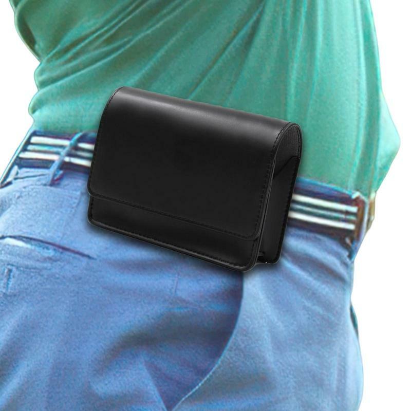 Saco de armazenamento portátil do telêmetro do golfe, PU Leather Laser Distância Medidor Caso, leve saco pequeno com forro interno macio