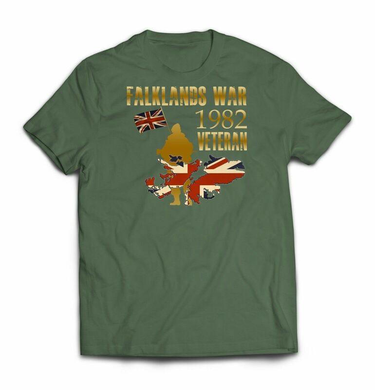 Vintage guerra falklands veterano impresso camiseta premium algodão manga curta o pescoço dos homens tshirt S-3XL