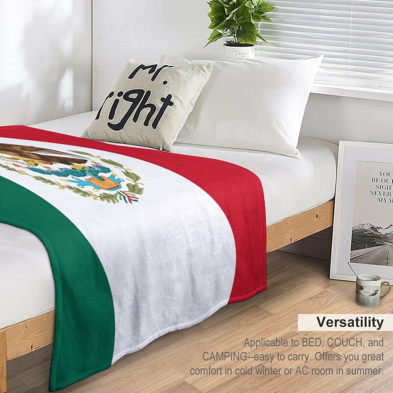 Bandera Mexicana, -Bandera mexicana Manta a cuadros para sofá