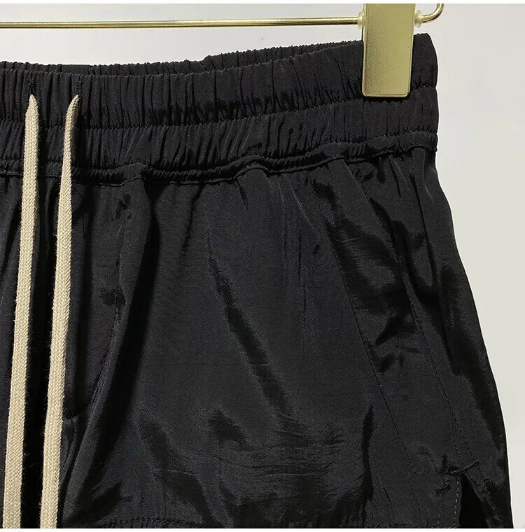 2022ss Rick Women's Pants Patchwork Women's Summer Shorts Elastic Waist Techwear Pants for Women Streetwear Woman Clothes