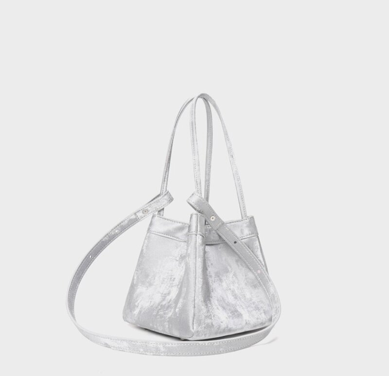 Новая популярная сумка-мешок для девушек, сумки-мессенджеры, женская сумка в комплекте, Новая китайская Сумочка, нишевая кожаная маленькая сумка в стиле ins, сумки на плечо