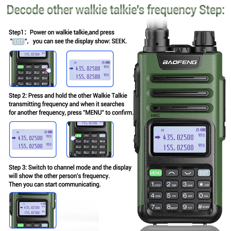 BaoFeng M 13 Pro Walkie Talkie AM FM Radio Wireless Copy Frequency Type-C Charger Long Range UV K5 Ham Two Way Radio