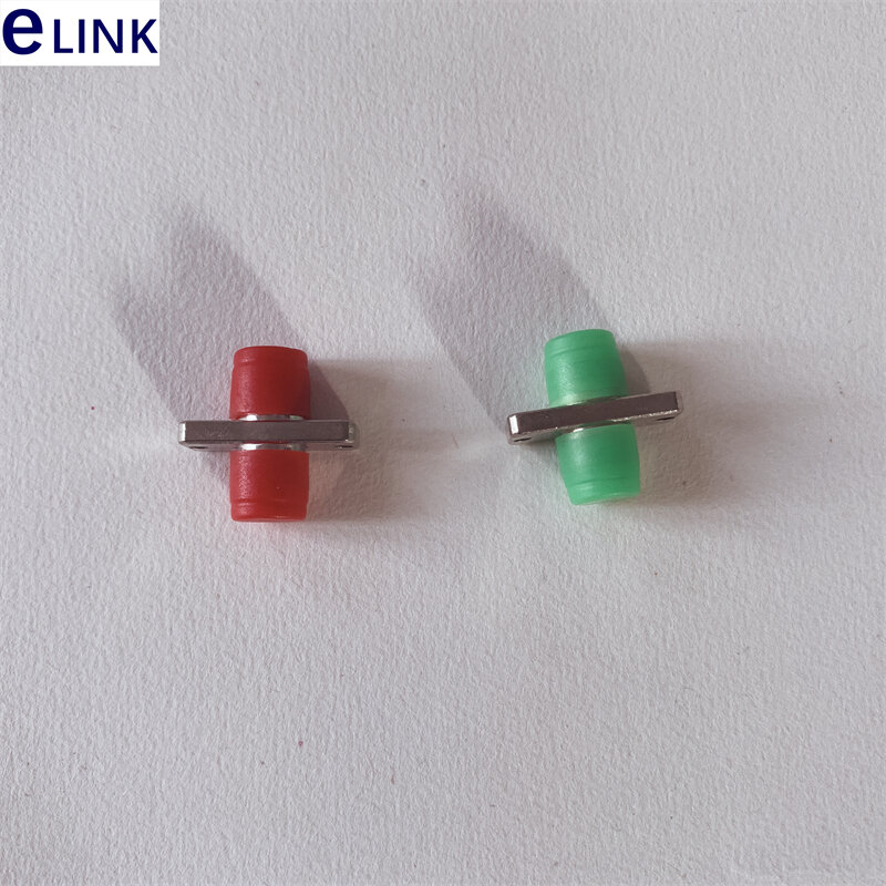 FC محول ألياف simplex SM ملليمتر APC معدن البلاستيك d نوع مربع أحمر أخضر ألياف ضوئية عالية الجودة موصل ftth مقرنة ELINK