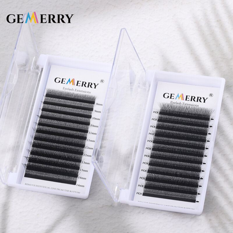 Gemerry 4D/5D/6D W Shape Eyelash Extensions Clusters Premade Volume Fans Soft Faux Mink Natural  Lashes Easy Faning EyeLashes