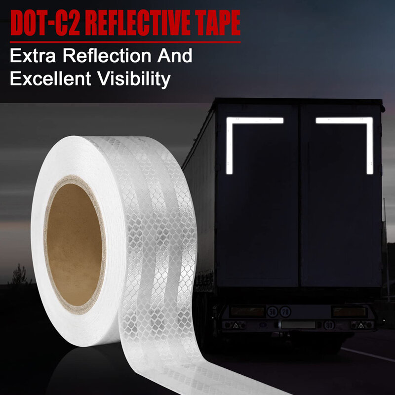 Reflecterende Tape Decoratie Strips Veiligheidsmarkering Waarschuwing Reflectante Stickers Voor Vrachtwagen