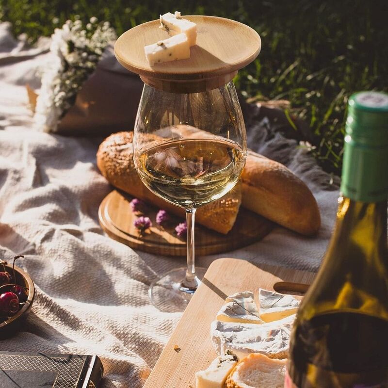 แผ่นรองแก้วไวน์ทำจากไม้1/2/4/6/10ชิ้นทำจากไม้ที่รองแก้วชาร์คิวรีทำความสะอาดได้ง่ายง่ายแผ่นปิดด้านบนทำด้วยมือ