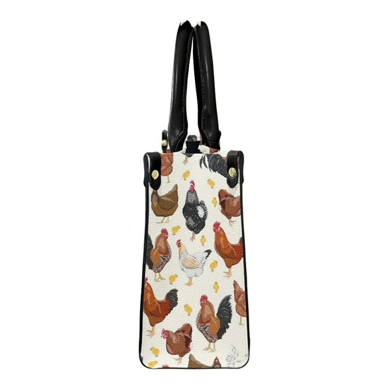 Belidome-Bolsos de cuero de lujo para mujer, bolso de mano cruzado con diseño de pollo, bolso de hombro informal con asa superior, bolso de mensajero