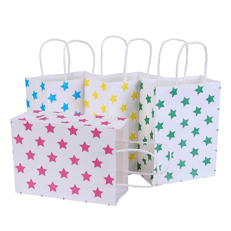 Prodotto personalizzato, consegna cibo da asporto imballaggio artigianale personalizzato sacchetto di carta di buon compleanno con il proprio Logo