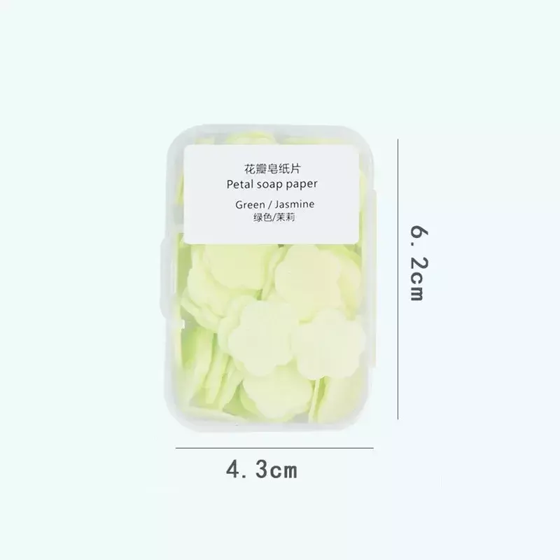 100/200pcs Blütenblatt tragbare kleine Seifen kiste Papier Hand wasch bad Reise Duft Schaum Desinfektion Seifen papier ist leicht zu tragen