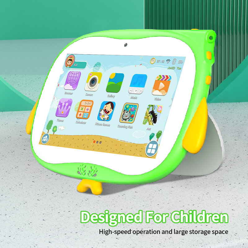 Mini tablette Android QE pour enfants, ordinateur pour enfants, 4 Go de RAM, 64 Go de ROM, Dean Android 2024, prend en charge vide, version innovante, 13.0 originale