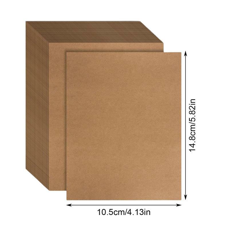 Brown Cards 100 Sheets Card Stock Printer Paper A6 Blank Printable Business Cards Heavy Duty Kraft Paper Folded Cardstock For