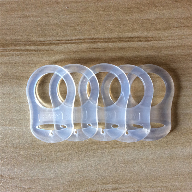 10pcs Silicone Baby Pacifier Clips Holders Baby Rings Feeding Bottle Gaskets (Transparent)