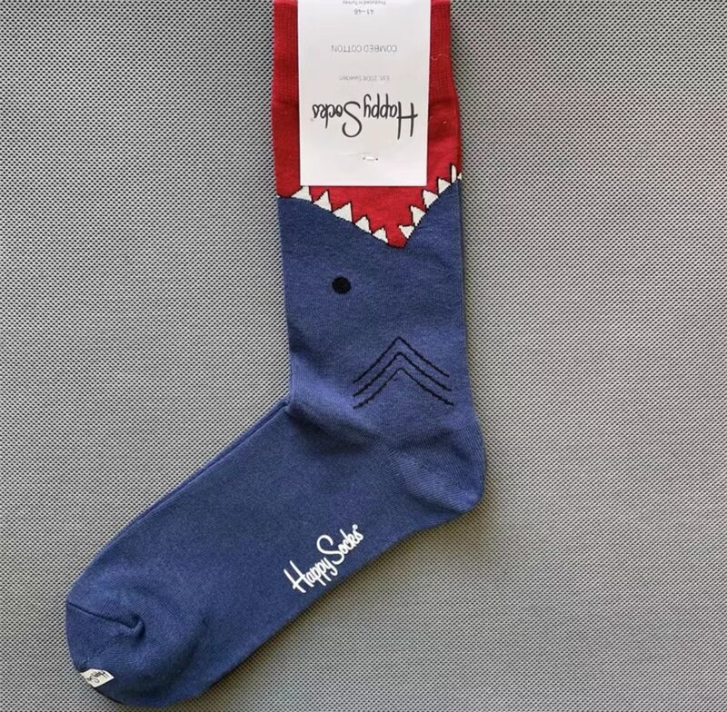 Happy Socks nuovi calzini a tubo medio da uomo calzini classici in puro cotone quattro stagioni taglia 41-46
