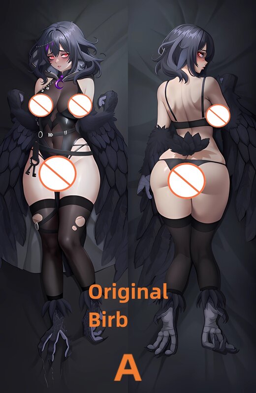 Dakimakura Anime Pillow Case Original Birb Double-sided Print Of Life-size Body Pillowcase Gifts Can be Customized