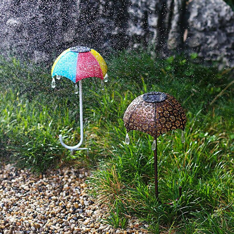 Decorative Long Lasting Umbrella Style Solar Lamp Walkway Lights for Yard