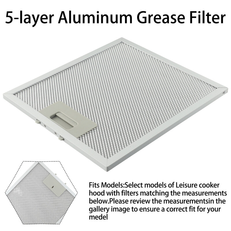 Range Hood Filter Cooker Hood Grease Filter Metal Kitchen Extractor Ventilation Aspirator Filter Mesh 340x280x9mm 230x260mm