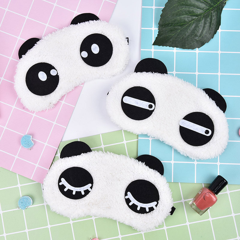 Narzędzia opieki zdrowotnej śliczna twarz biała Panda maska na oczy Eyeshade cieniowanie snu bawełna gogle maska na oczy maska do spania osłona oczu 3 style