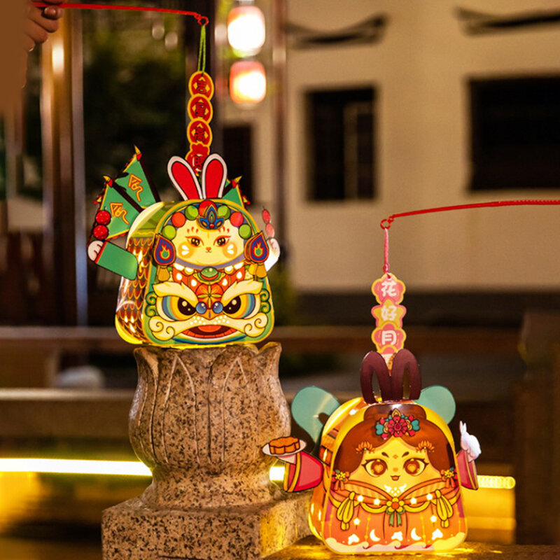 O ano novo chinês ilumina a decoração da lanterna, dragão tradicional chinês, pingente diy, presente do festival da primavera, 2024