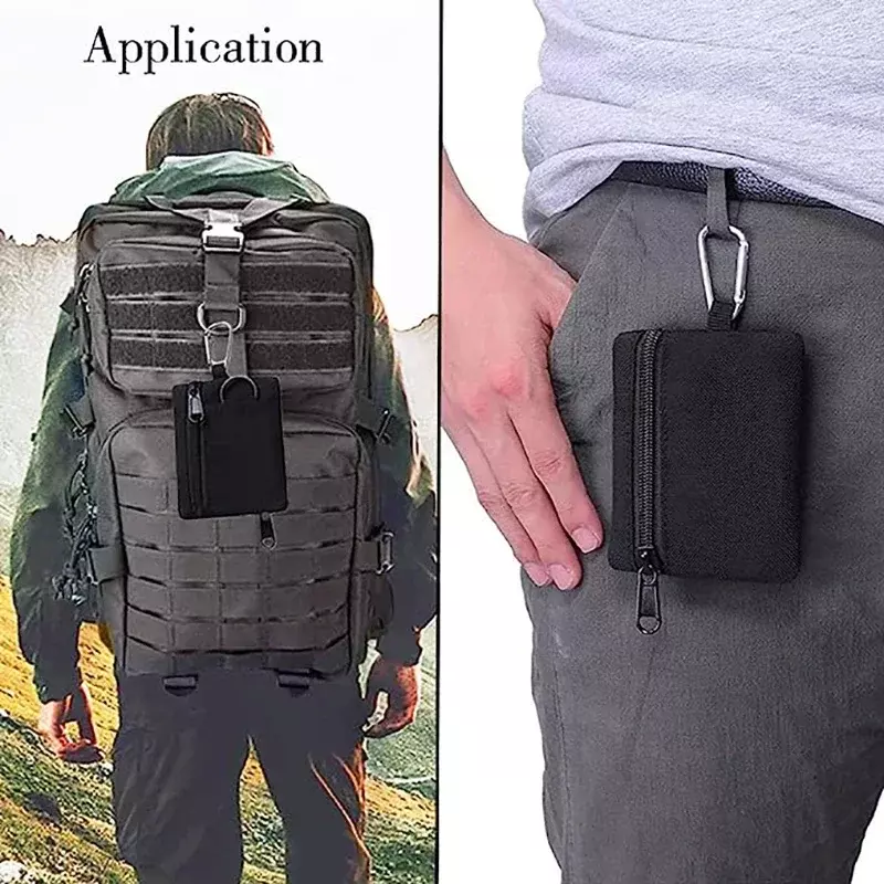 Mini cintura Gear EDC Pocket Tactical portachiavi Pouch portamonete portamonete porta carte d'identità portachiavi portachiavi per auto portafoglio auricolare Pack