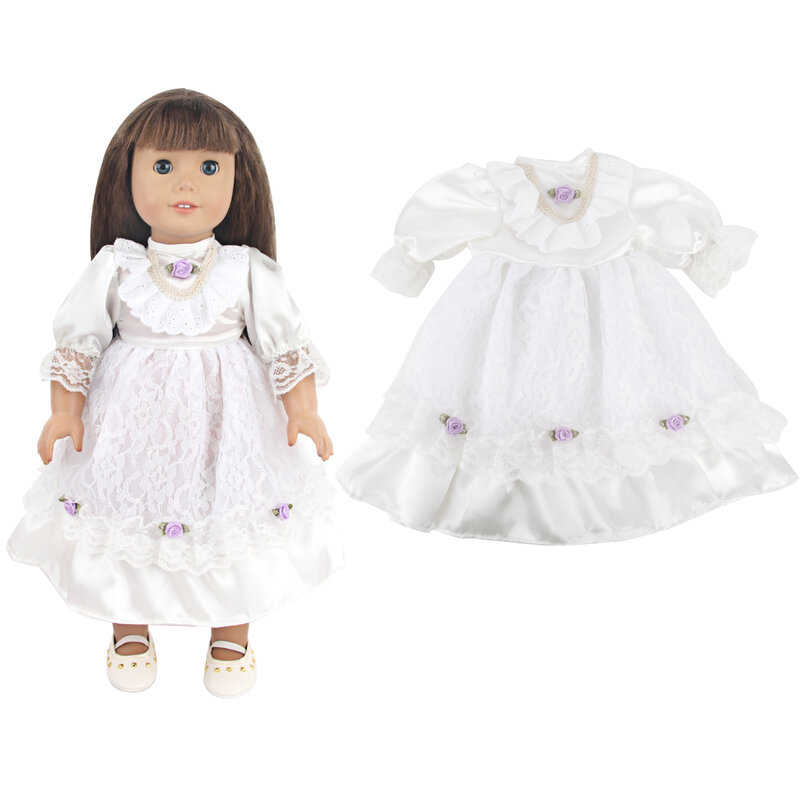 Платье для американской куклы длиной 18 дюймов, юбка-юбка стандартной длины для детской куклы 43 см, подарок для российских кукол