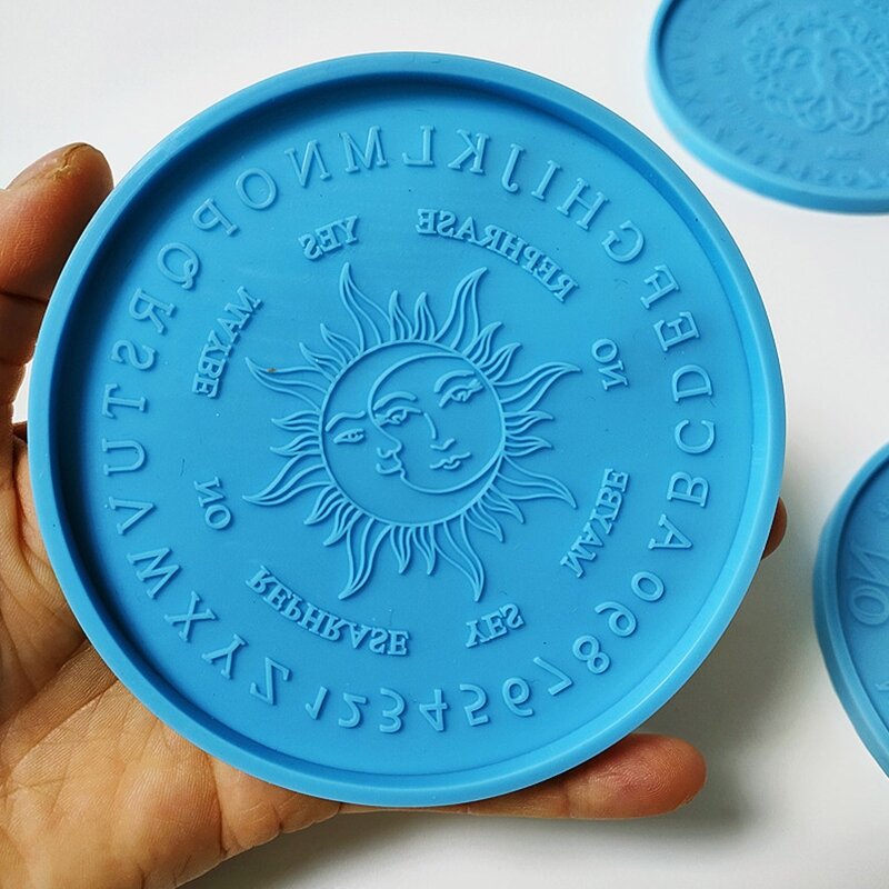 Resin Coaster Molds  for Epoxy Resin Casting Resin  5 Pieces Diameter 4.13inch