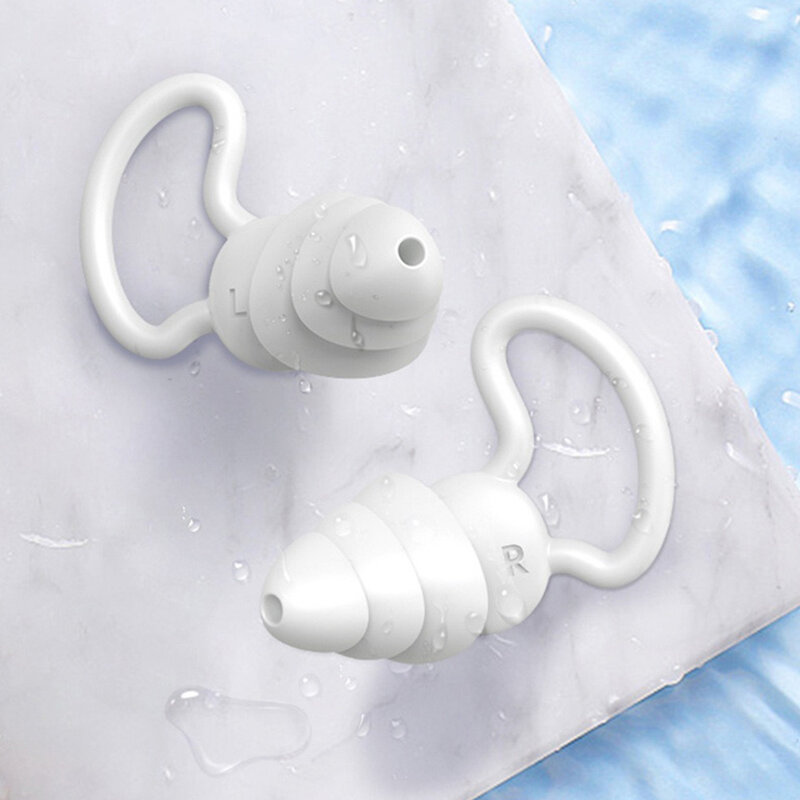 1/2/4PCS Soft Silicone Sleeping Ear Plugs Sound Insulation Ear Protection Anti-Noise Plug Sleep Noise Reduction Swim Waterproof