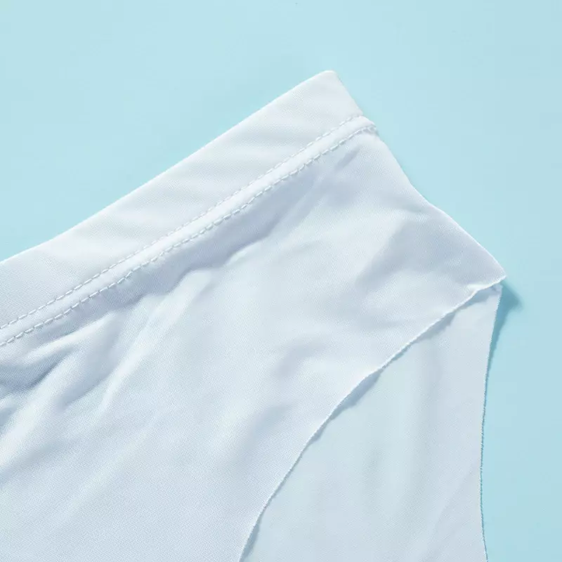กางเกงในชายผ้าไอซ์ซิลค์5คู่/ล็อตกางเกงในเซ็กซี่ผ้าไร้รอยต่อโปร่งใสกางเกงชั้นในระบายอากาศทันสมัยแบบบางเฉียบสำหรับฤดูร้อน