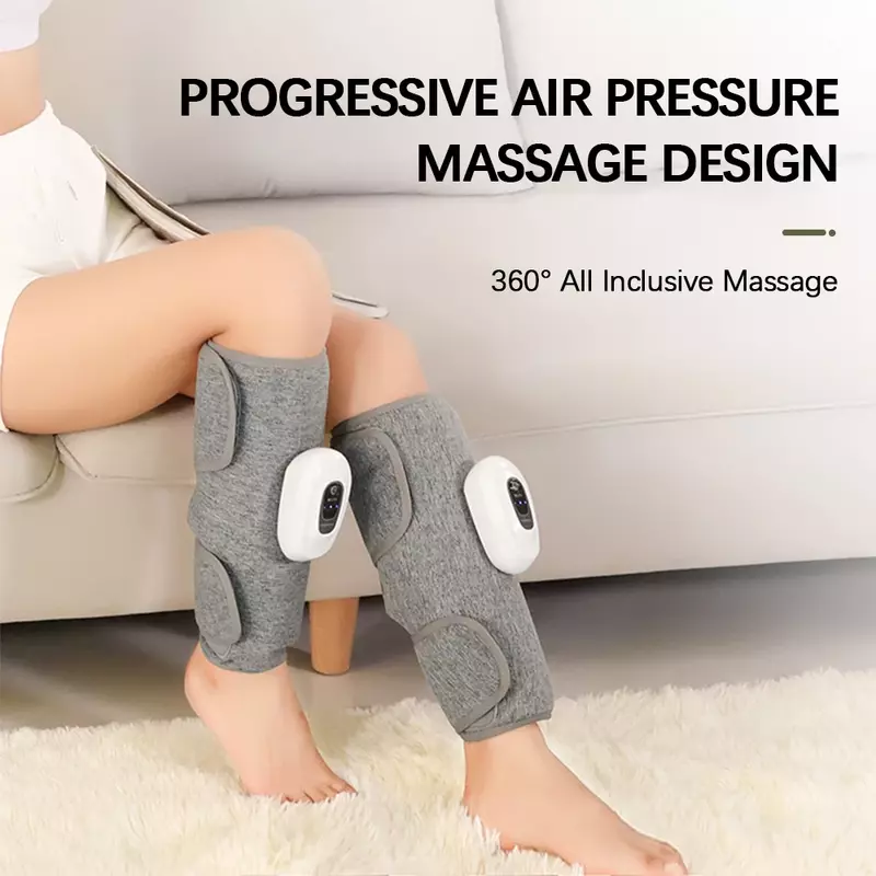 Masaje inteligente para piernas, masajeador de compresión de aire para piernas, 3 modos de vibración, compresa de aire eléctrica inalámbrica, masaje de presión de aire para pies