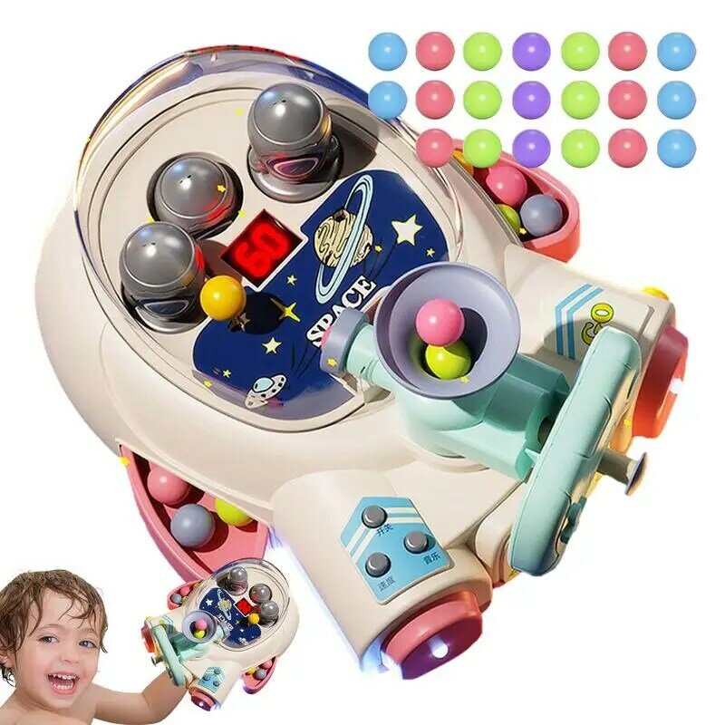 Máquina de Pinball con forma de nave espacial, juguete divertido para aprender conceptos a través del juego, juego de acción y reflejo para niños y familia, 3