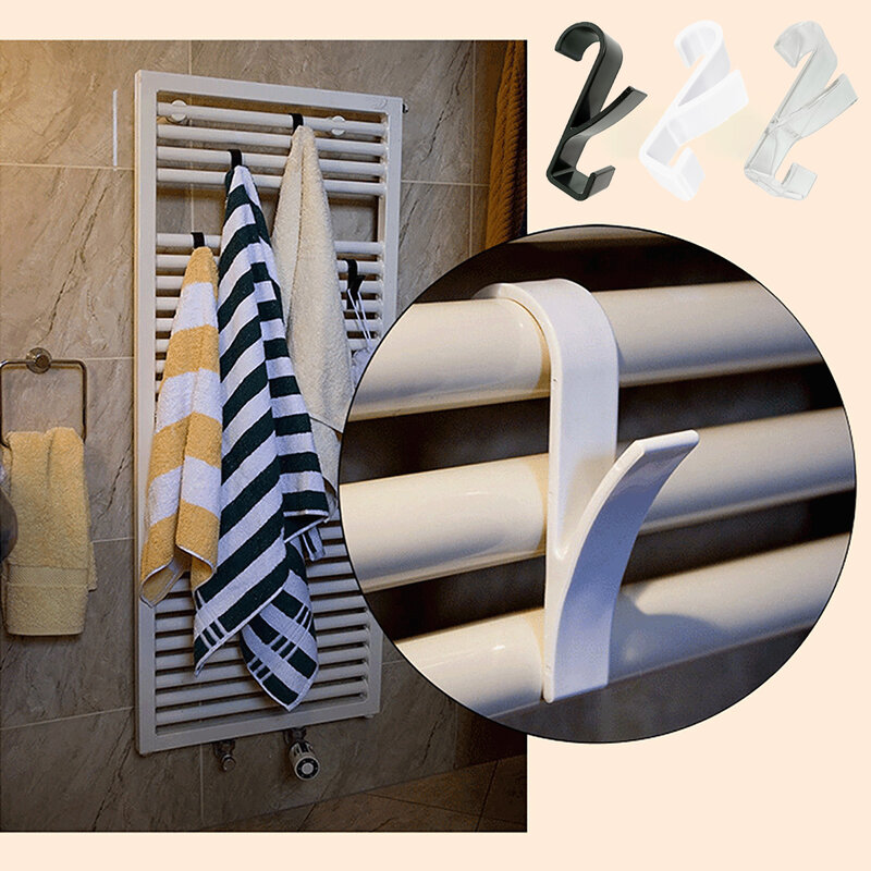 Crochets en forme de S pour serviettes, rail religieux, blanc, transparent, noir, supports de rangement, cuisine, armoire, cintre, clips, outils