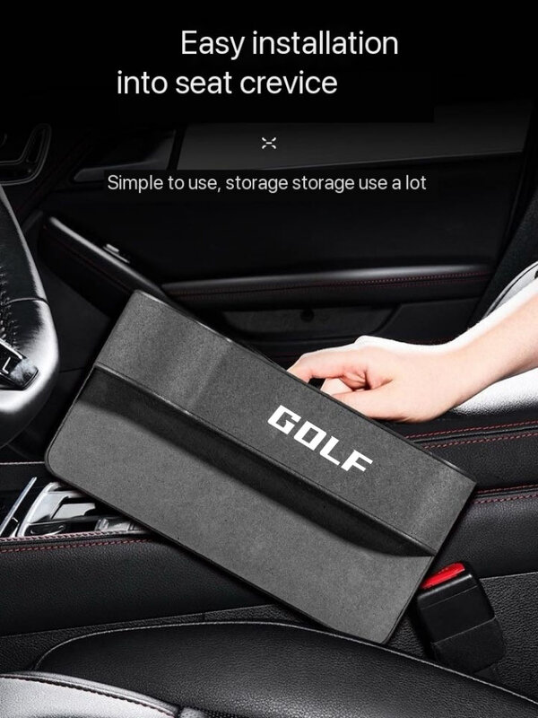 Car Seat Crevice Gaps Storage Box Seat Organizer Gap Slit Filler Holder For GOLF MK2 MK7 MK8 MK5 MK6 Car Slit Pocket Storag Box