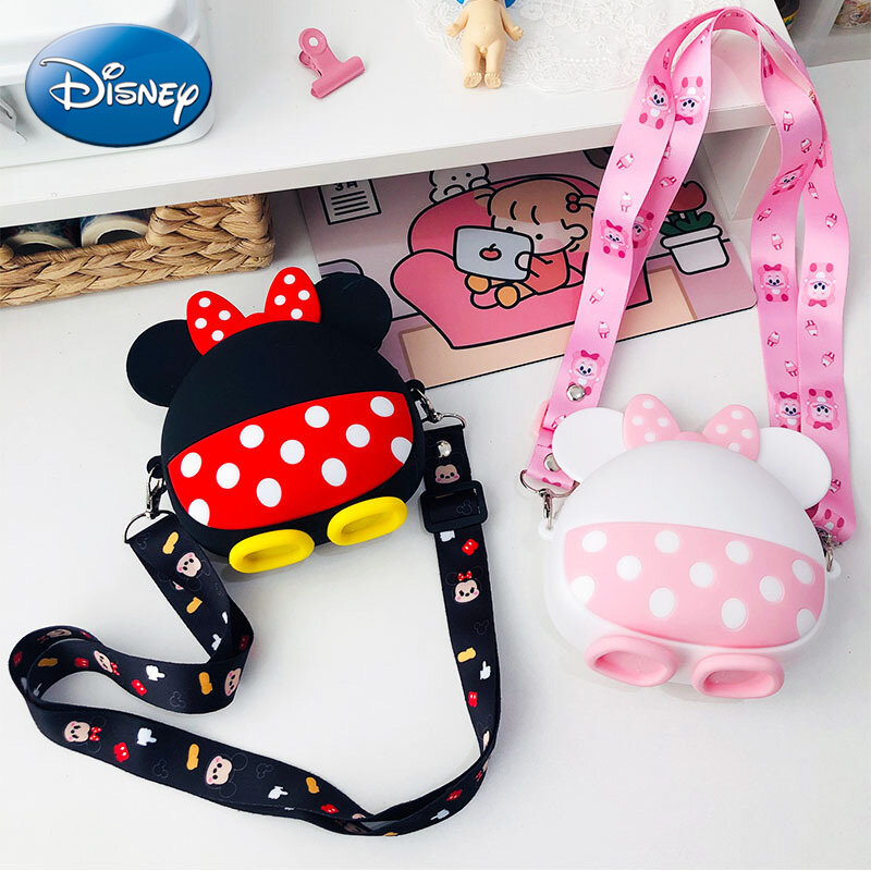 Disney Women's Bag Mickey Mouse Cartoon Pictures Shoulder Bags Cute Girl Messenger Bag Coin Purse Fashion Anime Women Bags Gifts
